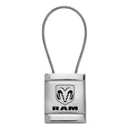 Satin-Chrome Cable Keychain - Officially Licensed for Dodge RAM