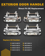 Chrome Door Handle Set for Toyota Land Cruiser (1990–1998)