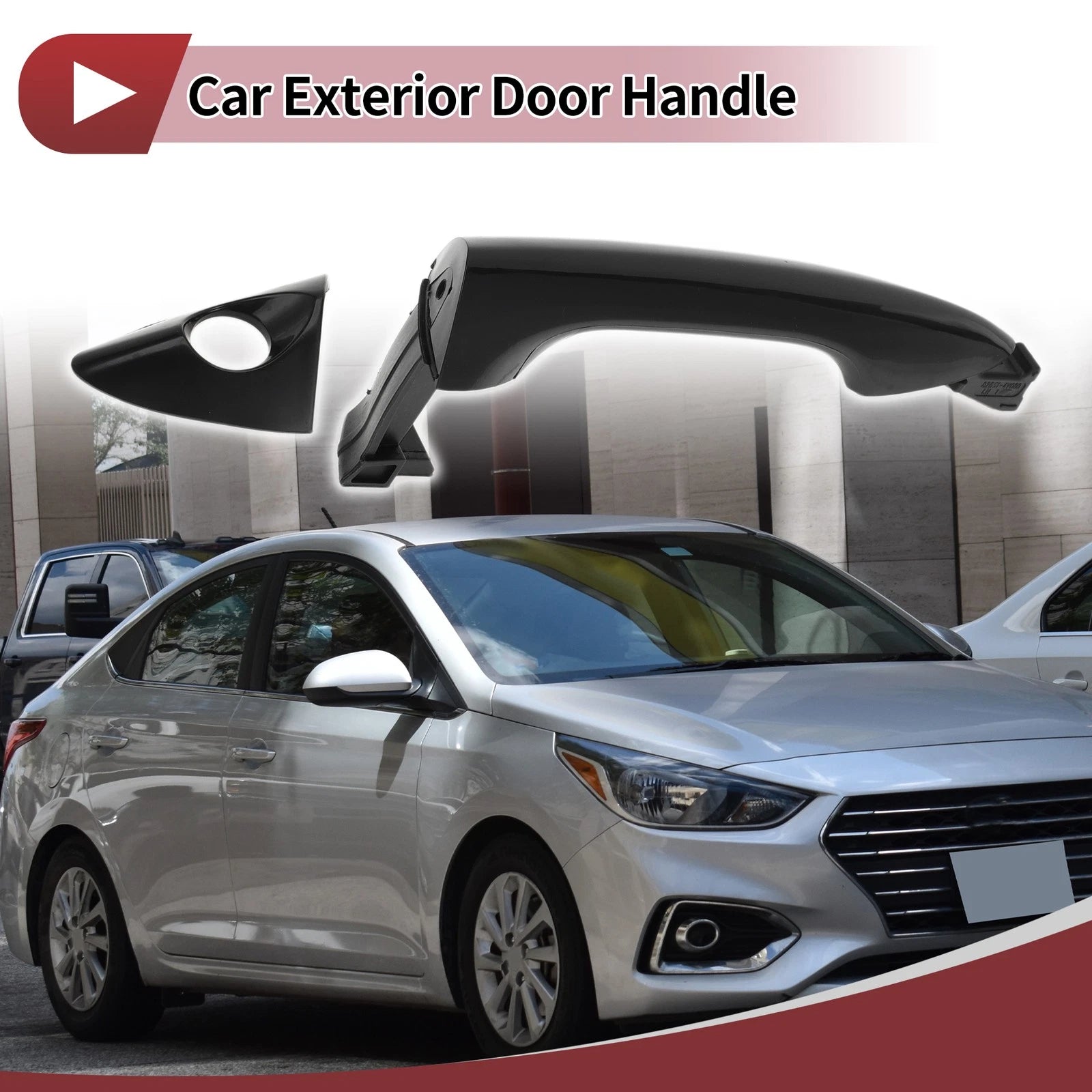 Car Door Handle Grip for Hyundai Elantra (2011–2015) Front Left No. 82651-3X010 Black