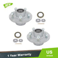 Set of 2 Galvanized Trailer Hub Kits for 3" Axles