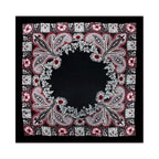 Retro Paisley Pattern Satin Silk Scarf 90x90 cm for Women