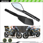 2PC Rearview Side Mirrors for Honda Yamaha Suzuki (Universal) 8mm 10mm