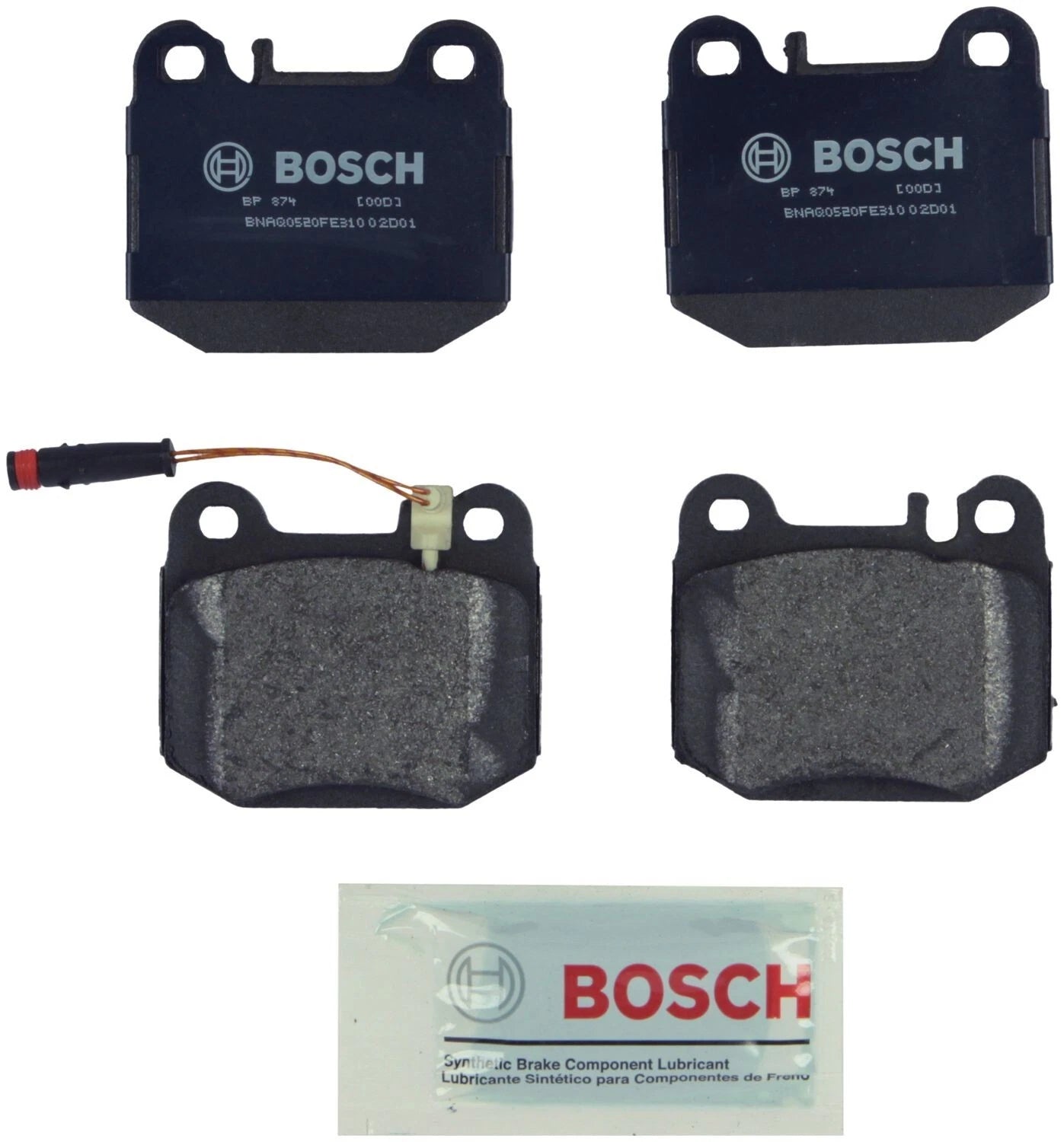 Rear Brake Pads for Mercedes Benz W163 ML430 ML500 ML55 AMG (1998–2005) Bosch QuietCast