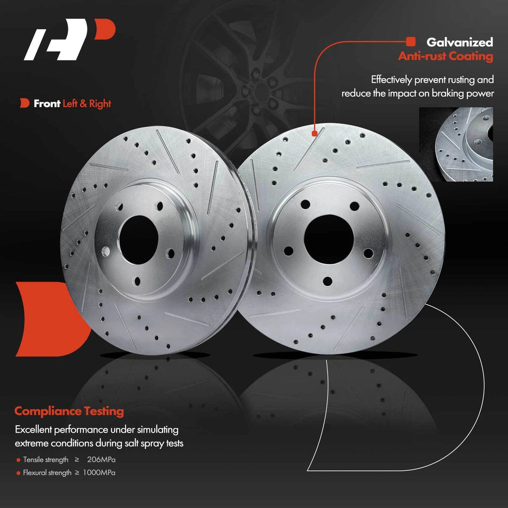 8x Front Drilled Rotors & Pads + Calipers for Nissan Frontier Pathfinder (2005–2022)