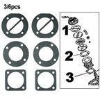 Gasket Set for Craftsman Compressor (Repair, Round, Bolt Hole Pattern)