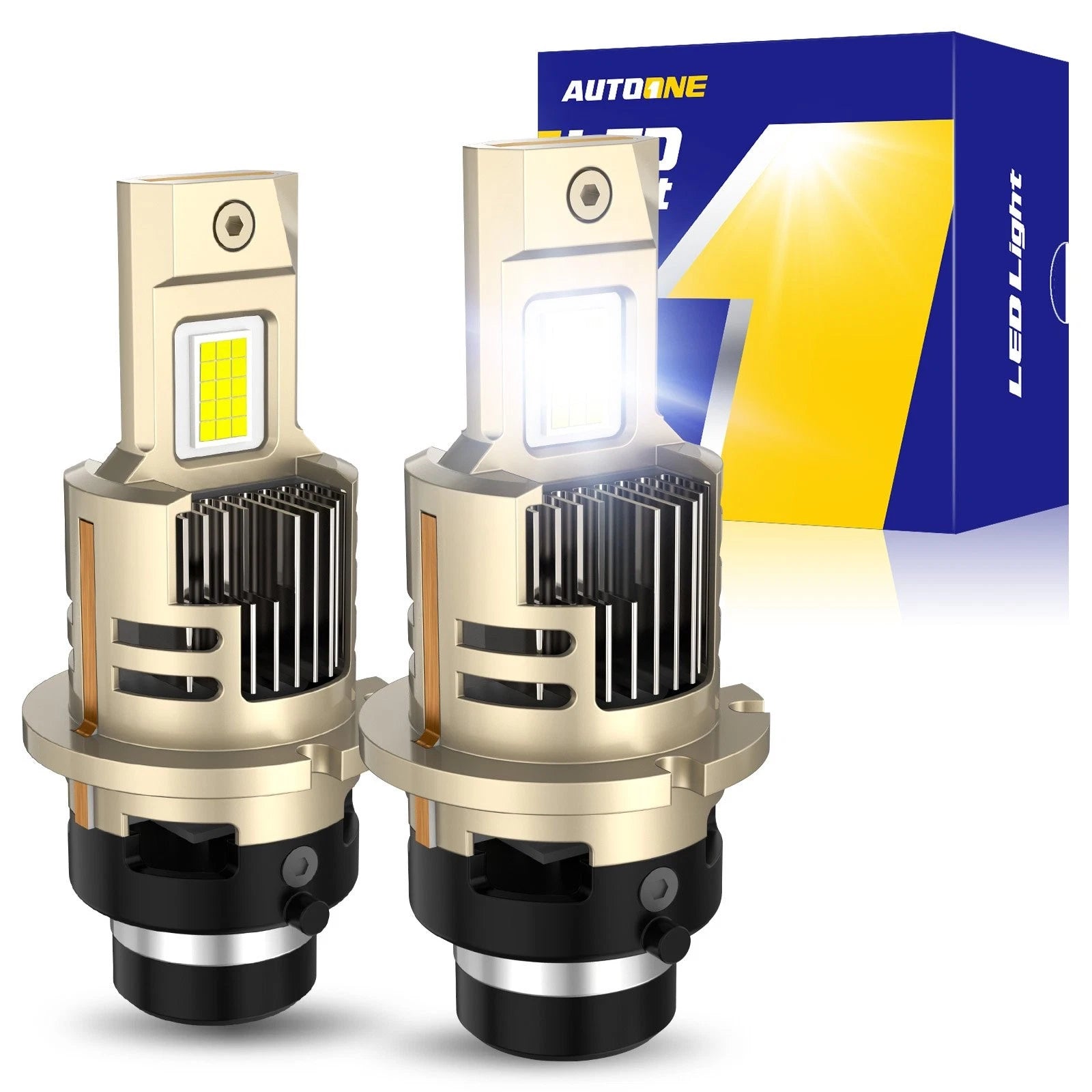 2X D2S D2R LED Headlight Bulb for Autoone (6500K Super White)