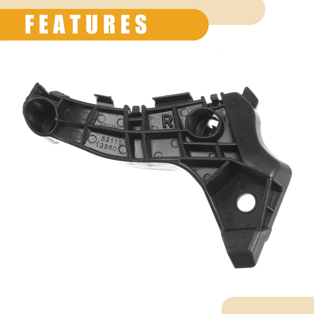 RH Front Bumper Support Bracket for Toyota Corolla (2004–2006) 1 Pc Black