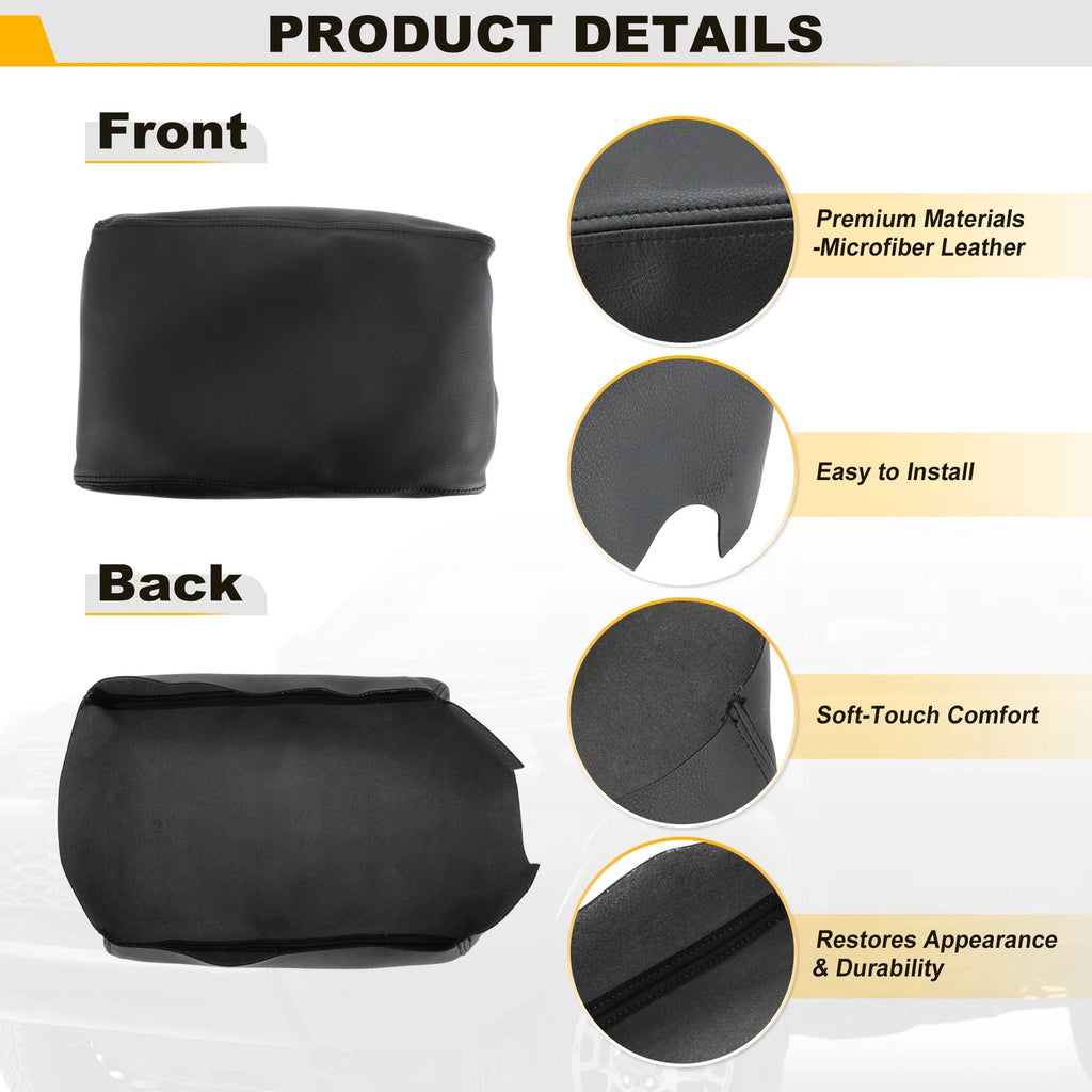 Center Console Lid Armrest Leather Cover Trim for Toyota 4Runner (2010–2023)