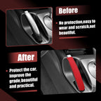 Faux Leather Handbrake Cover Trim for Honda Civic (2006–2011) Black Red