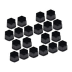 17mm Black Wheel Lug Nut Bolt Cover Caps 20Pcs for Audi