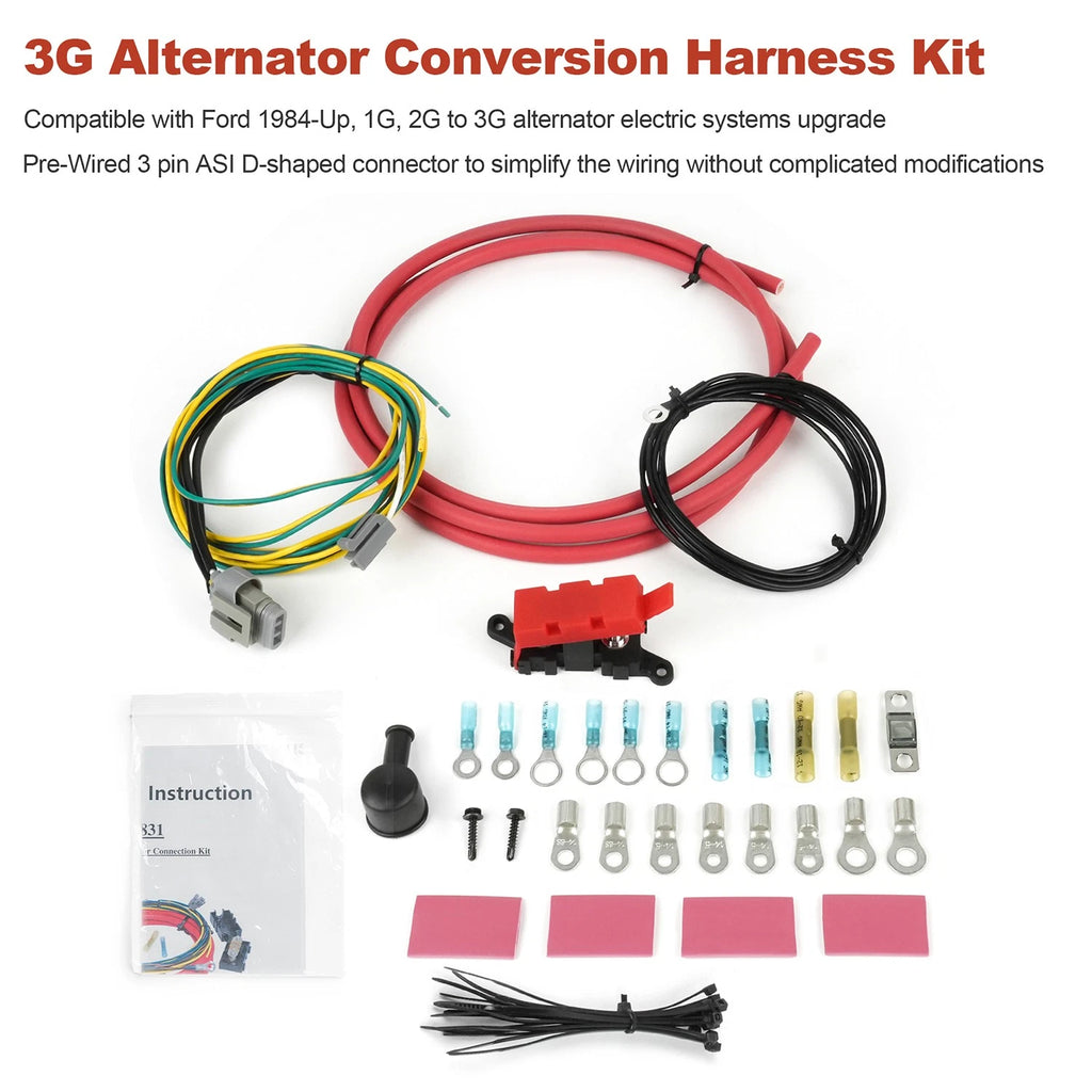2G to 3G Alternator Stator Wiring Upgrade Kit for Ford (1984–Present)