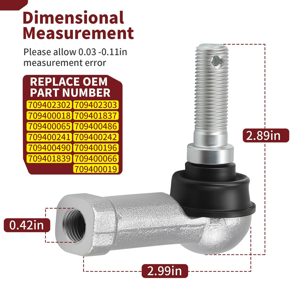 2 Tie Rod Ends for Can Am Outlander 800R XT XTP DPS EFI (2012–2015)