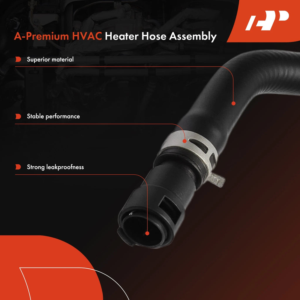 2X Inlet & Outlet HVAC Heater Hose w/Clamps for Ford Expedition (2009–2010)