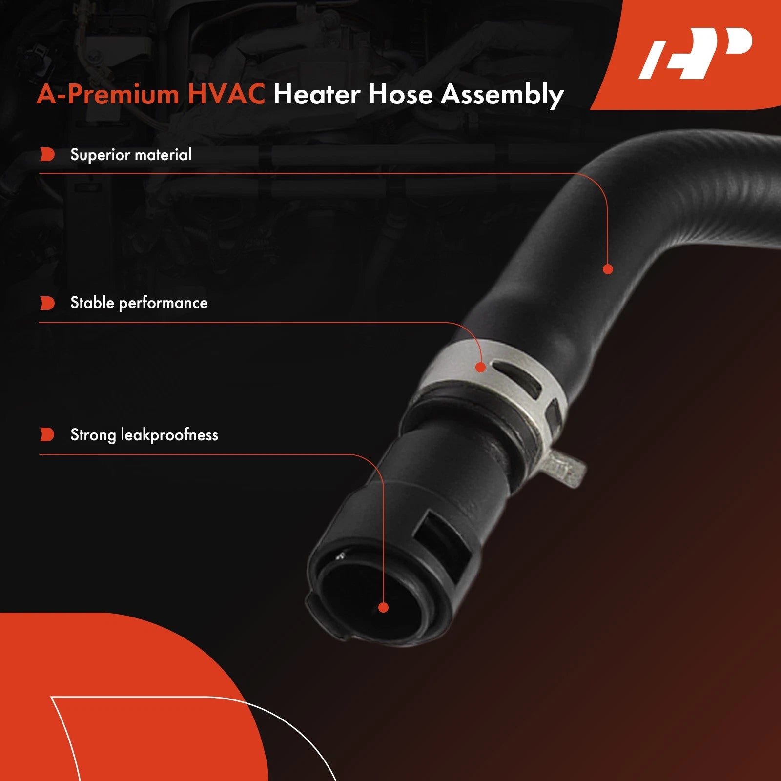 2X Inlet & Outlet HVAC Heater Hose w/Clamps for Ford Expedition (2009–2010)