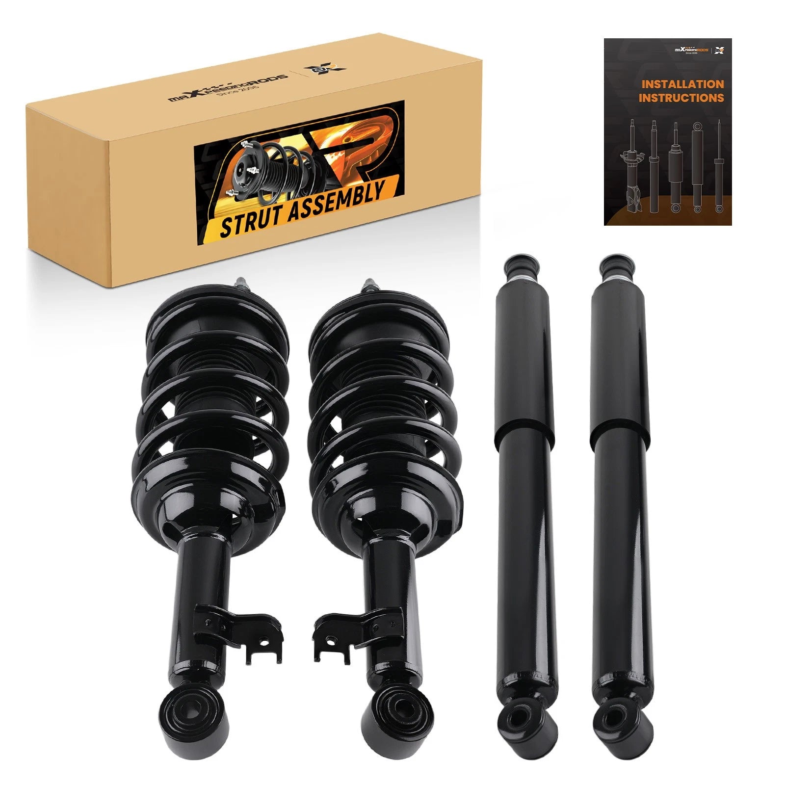 Front Struts w/ Coil Spring & Rear Shocks for 2005-2015 Toyota Tacoma Base RWD