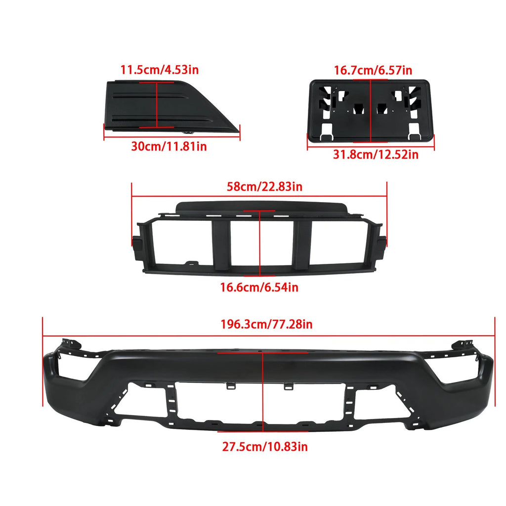 5-Piece Front Bumper Assembly for Ford F150 (2021–2023)