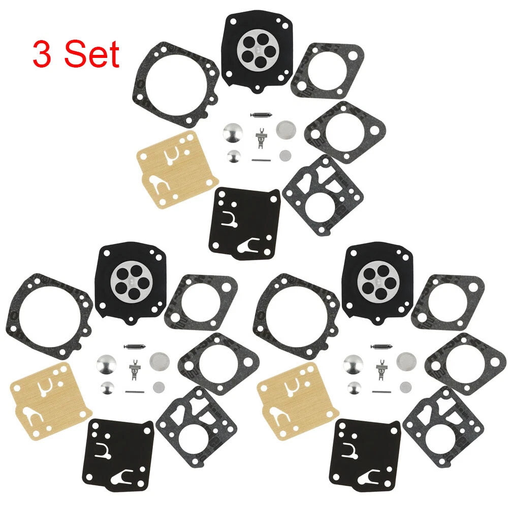 Set of 3 Chainsaw Carburetor Kits for Tillotson RK-23HS RK-17HS