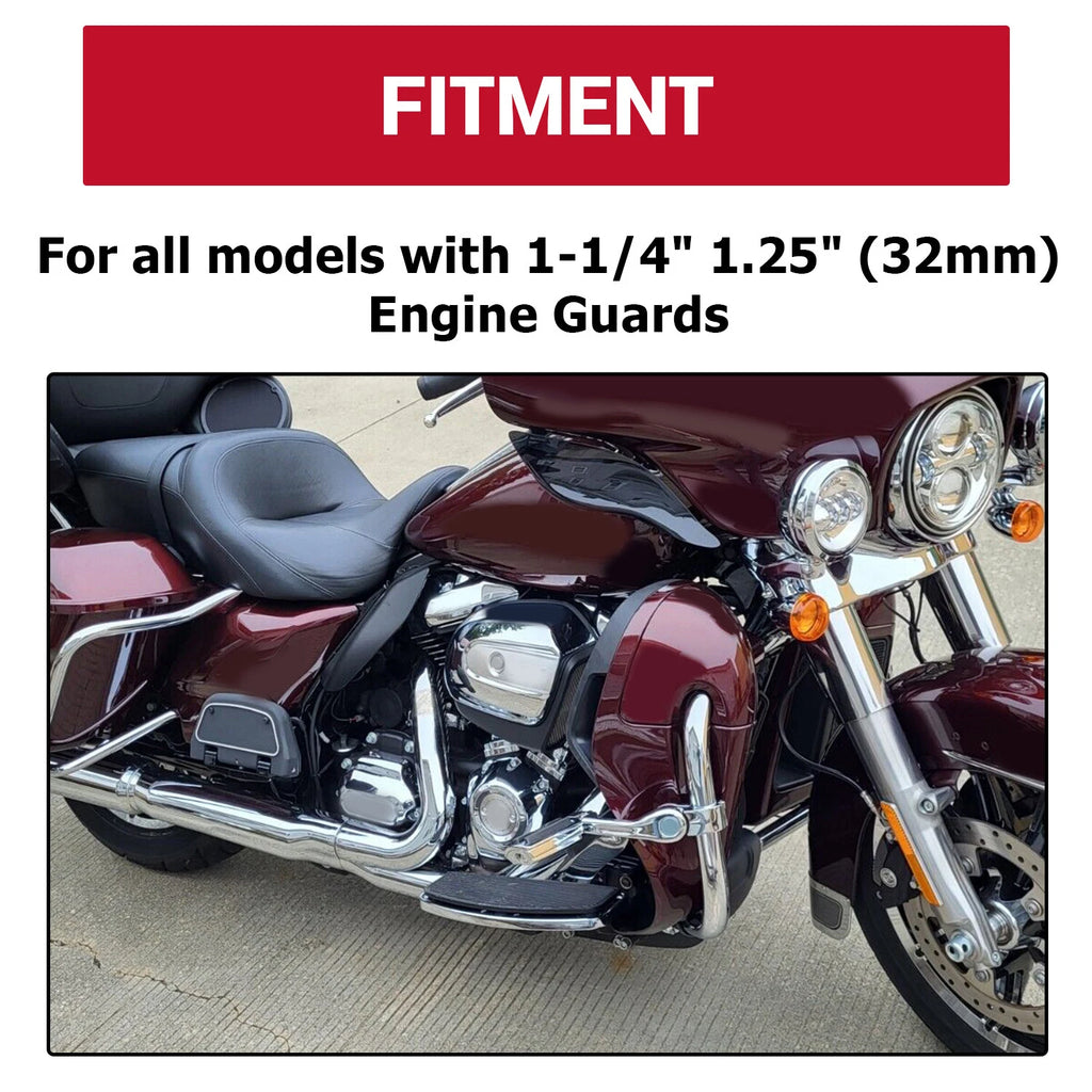 1.25" Motorcycle Highway Foot Pegs for Harley Road Glide, Honda GoldWing GL 1500