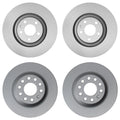 Hella Brake Rotors Kit 347mm Front & 302mm Rear for Audi A6 Quattro