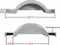 Set of 2 Single Axle Trailer Fenders w/ Steps for 12" Wheels