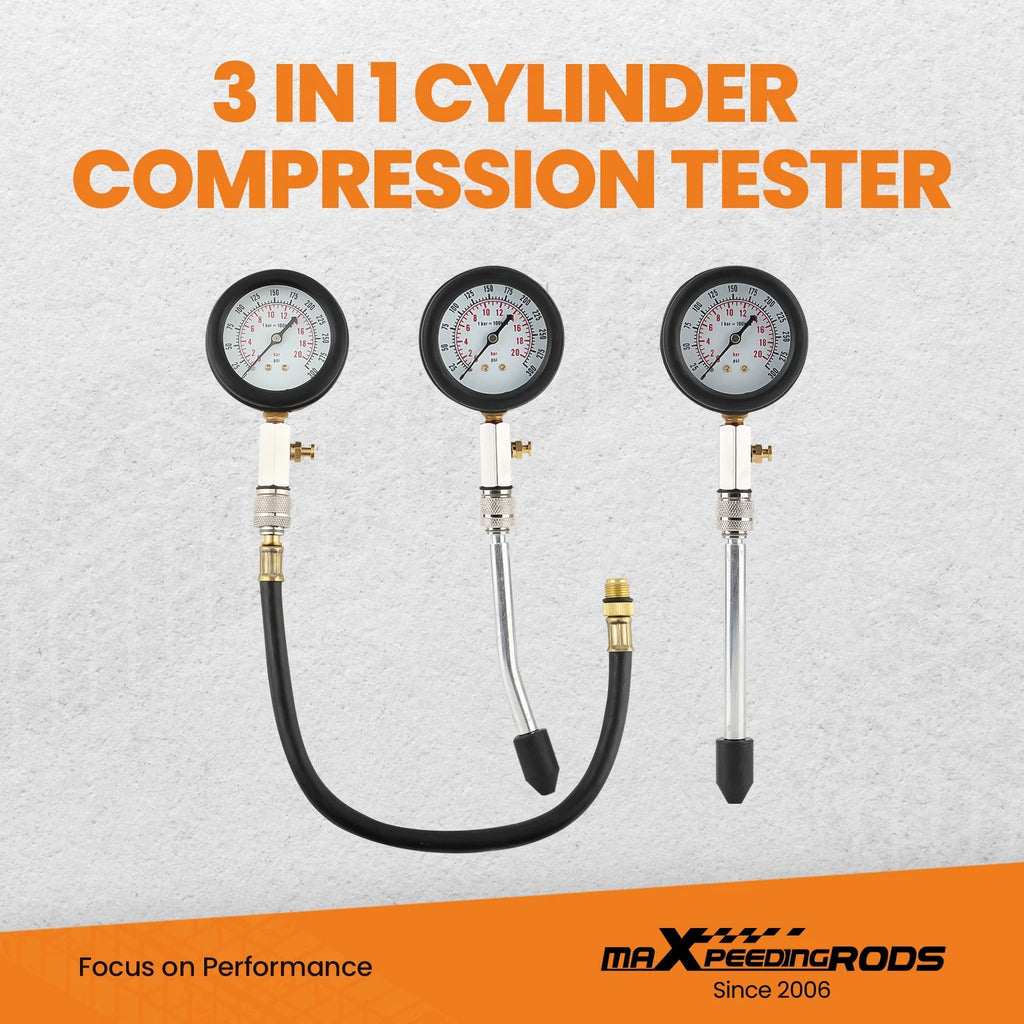 Engine Cylinder Compression Tester Tool Set for M18x1.5 Engines