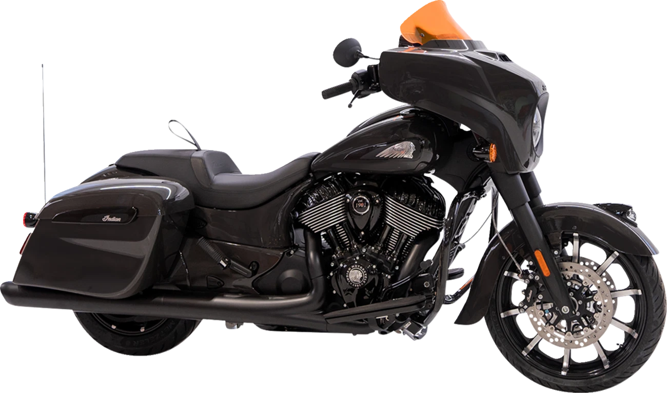 Klock Werks 10" Kolor Flare Windshield for Harley Davidson (2014–2023) - Orange Ice KWW-04-0632