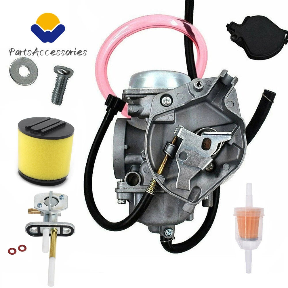 Carburetor with Air Filter & Fuel Valve Petcock for Arctic Cat 250 300 (2001–2005)