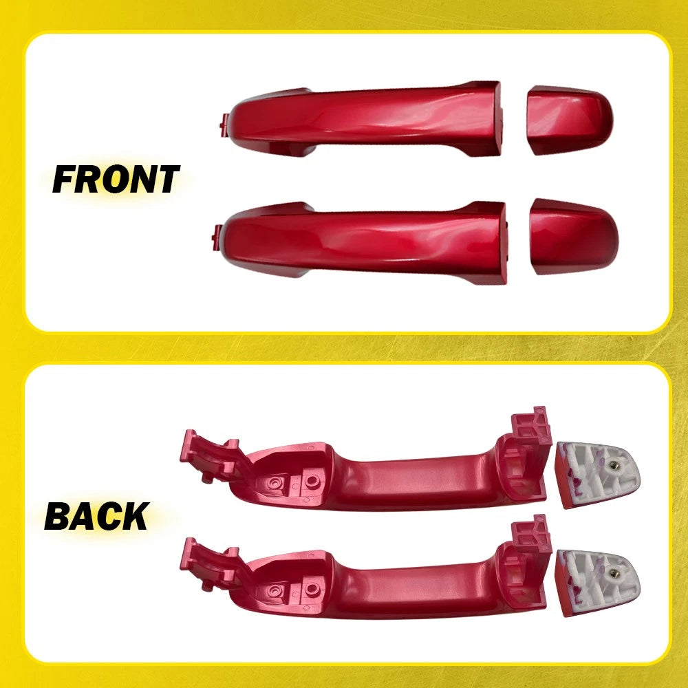 2X Red Outer Exterior Door Handle for Toyota Camry (2012–2017)