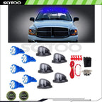 5pcs Smoke Cab Marker Lights + Base + LED + Wiring Pack for GMC K35/K3500