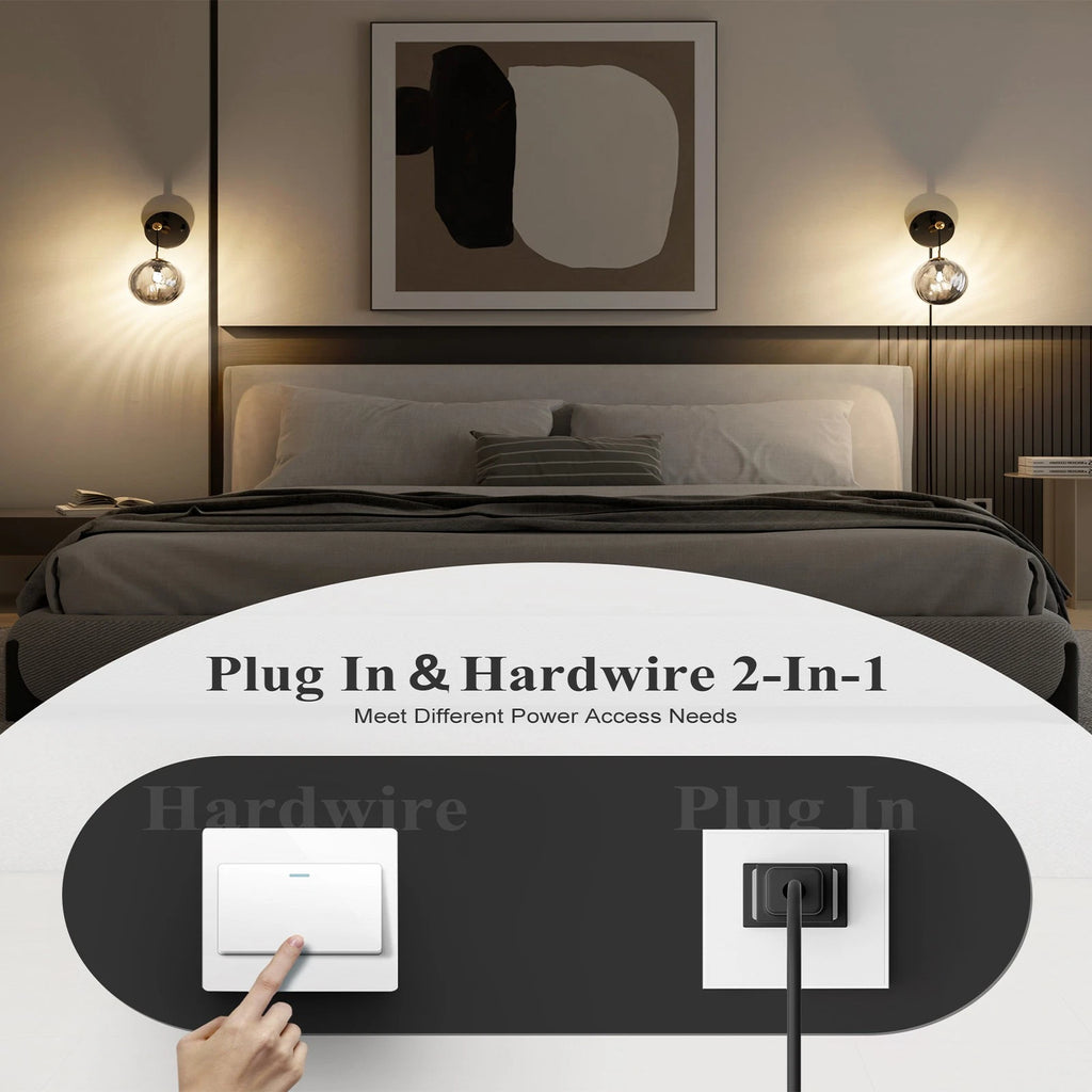 LED Wall Sconce Glass Globe Shade for Nightstand (Dimmable)