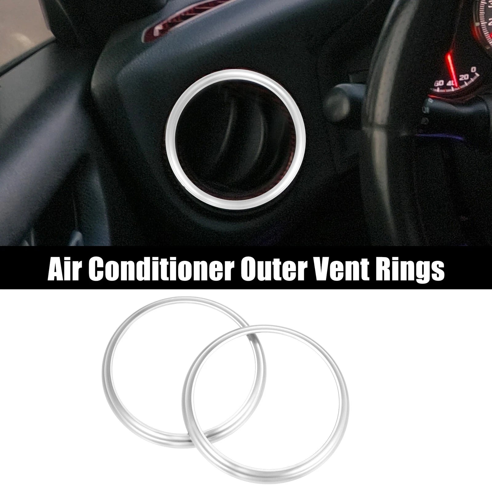 2 Pcs Air Conditioning Outer Vent Ring Trim for Toyota Subaru  703820036821