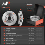 Front Brake Rotor & Pad Set for Kia Optima