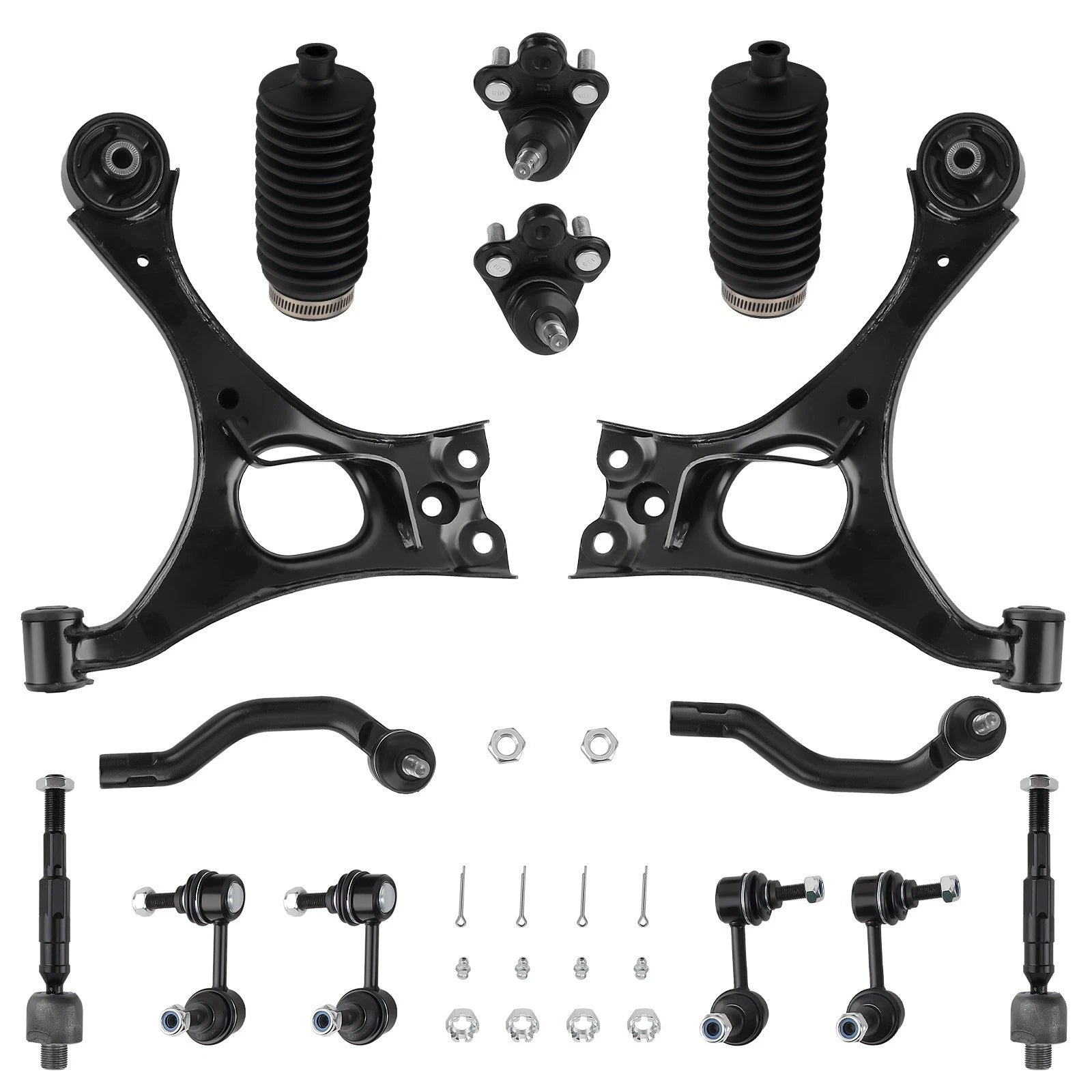 Front Lower Control Arms w/Ball Joint Sway Bar Tie Rod for Honda Civic (2006–2011)