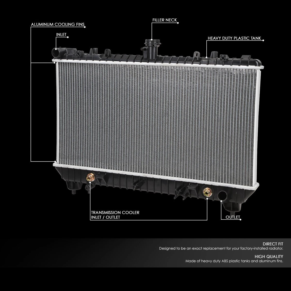 Aluminum Radiator for Chevy Camaro SS 6.2L (2010–2011) DPI 13142