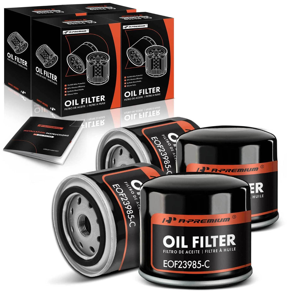Set of 4 Engine Oil Filters for Jeep Wrangler (1987–1993) Cherokee (1985–1993)
