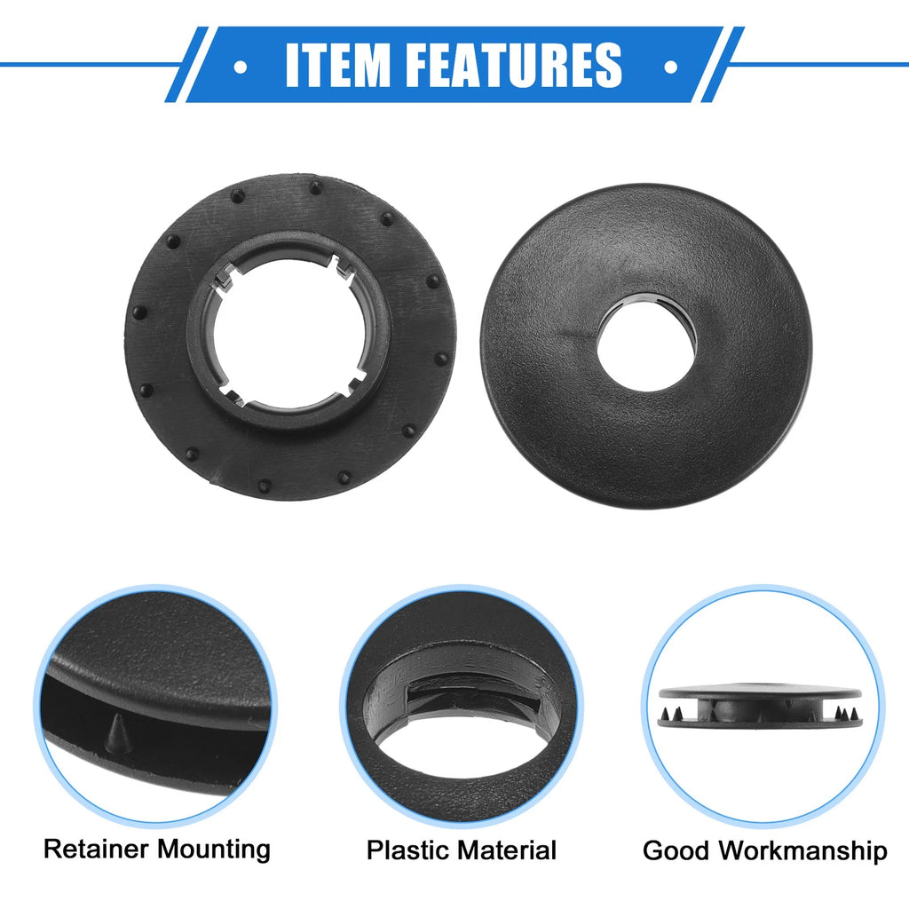 2pcs Floor Mat Fixing Clip for Ford  - Durable Plastic Black