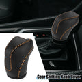 Gear Shifting Knob Cover for Subaru Crosstrek (2018–2023) Black Orange Stitches