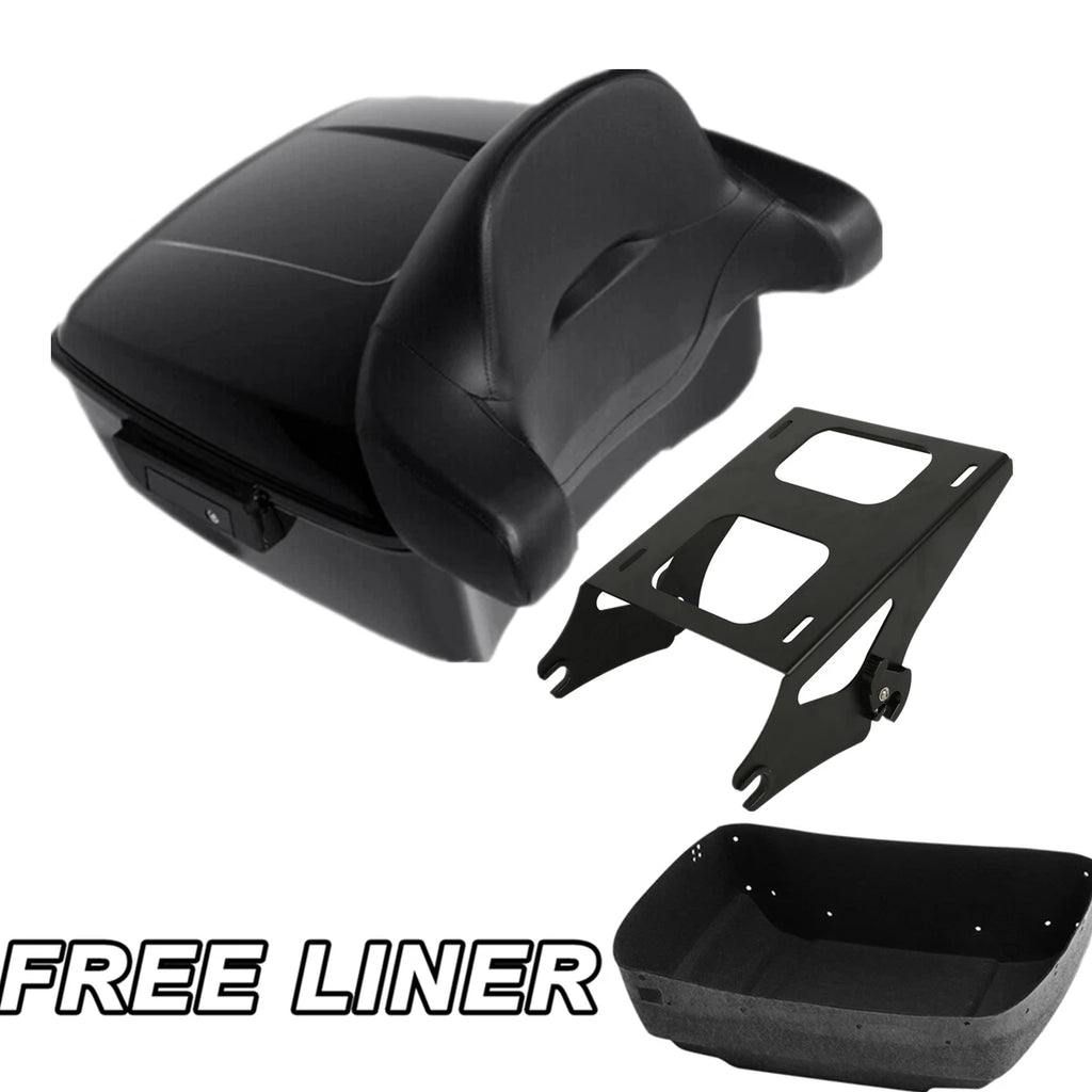 Trunk Backrest Pad Mount Rack for Harley Touring Road Glide (2014–2026)
