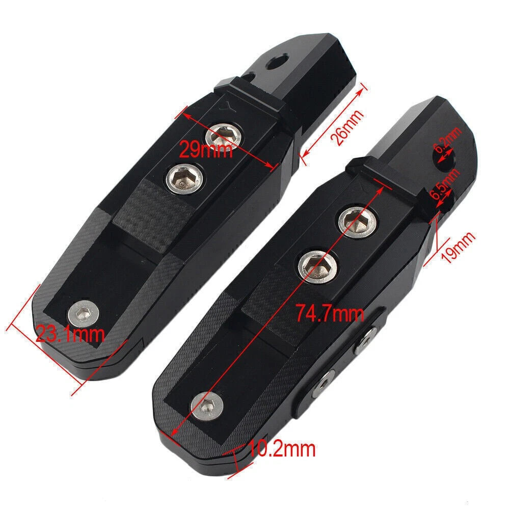 Set of 2 Rear Passenger Footrests Foot Pegs for Yamaha YZF R1 R6 (2015–2023)