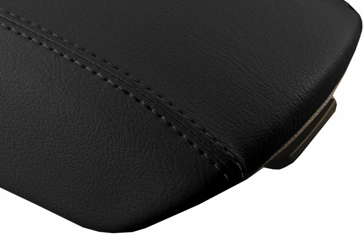 Leather Console Lid Armrest Cover for Kia Cadenza (2014–2016) Black