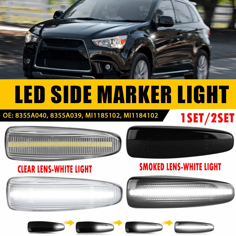 2X Sequential Signal Side Marker Lights for Mitsubishi Mirage Outlander Lancer