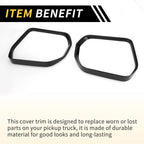 Pair Rearview Mirror Rain Eyebrow Trim for Toyota Tundra (2022–2024)