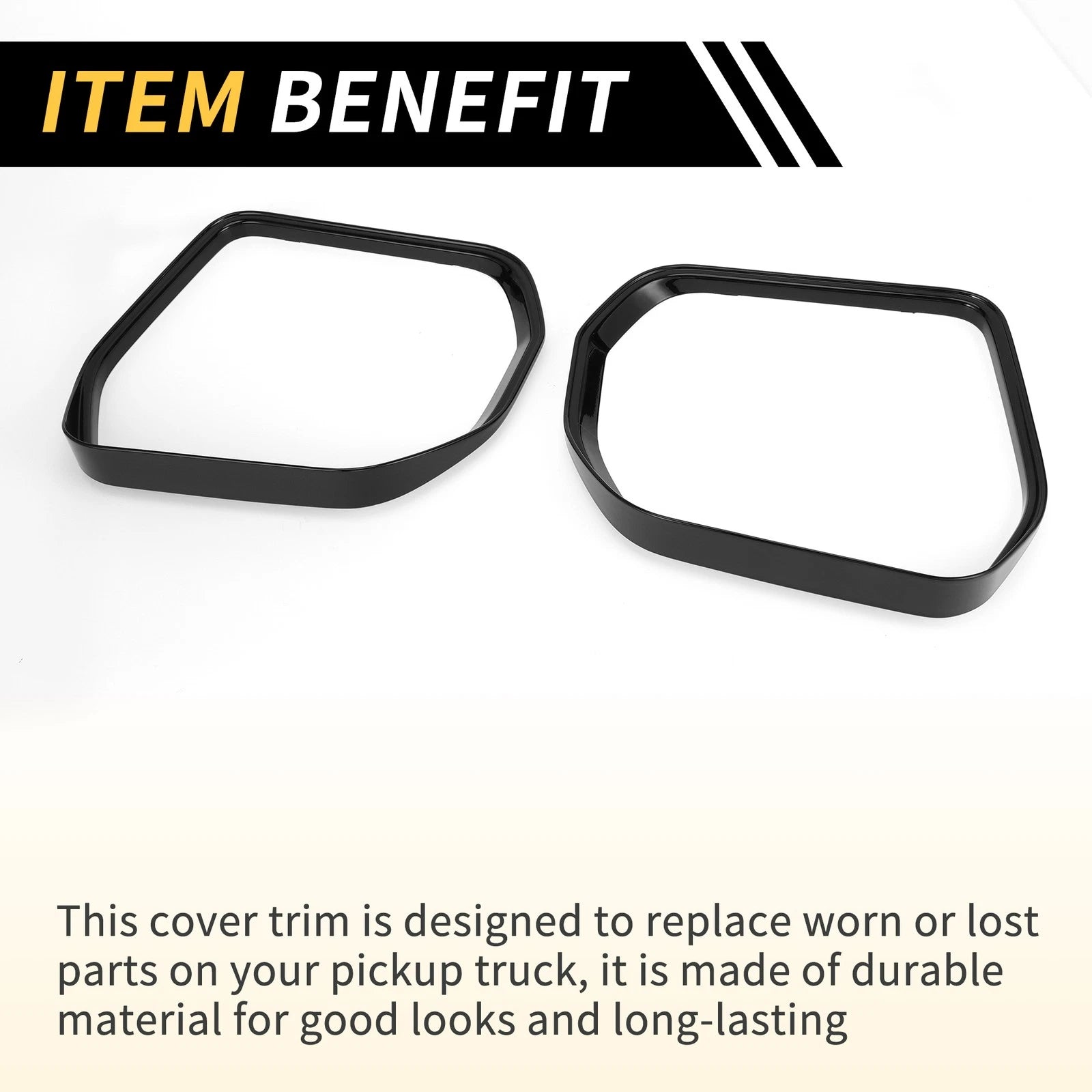 Pair Rearview Mirror Rain Eyebrow Trim for Toyota Tundra (2022–2024)