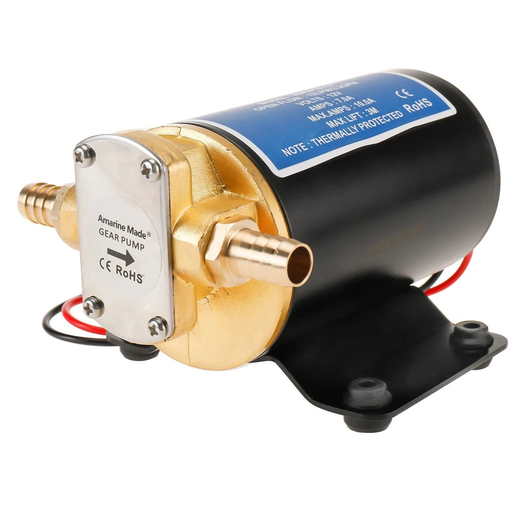 12V 3.2GPM Self Priming Gear Pump for Diesel Fuel Scavenge Oil Transfer