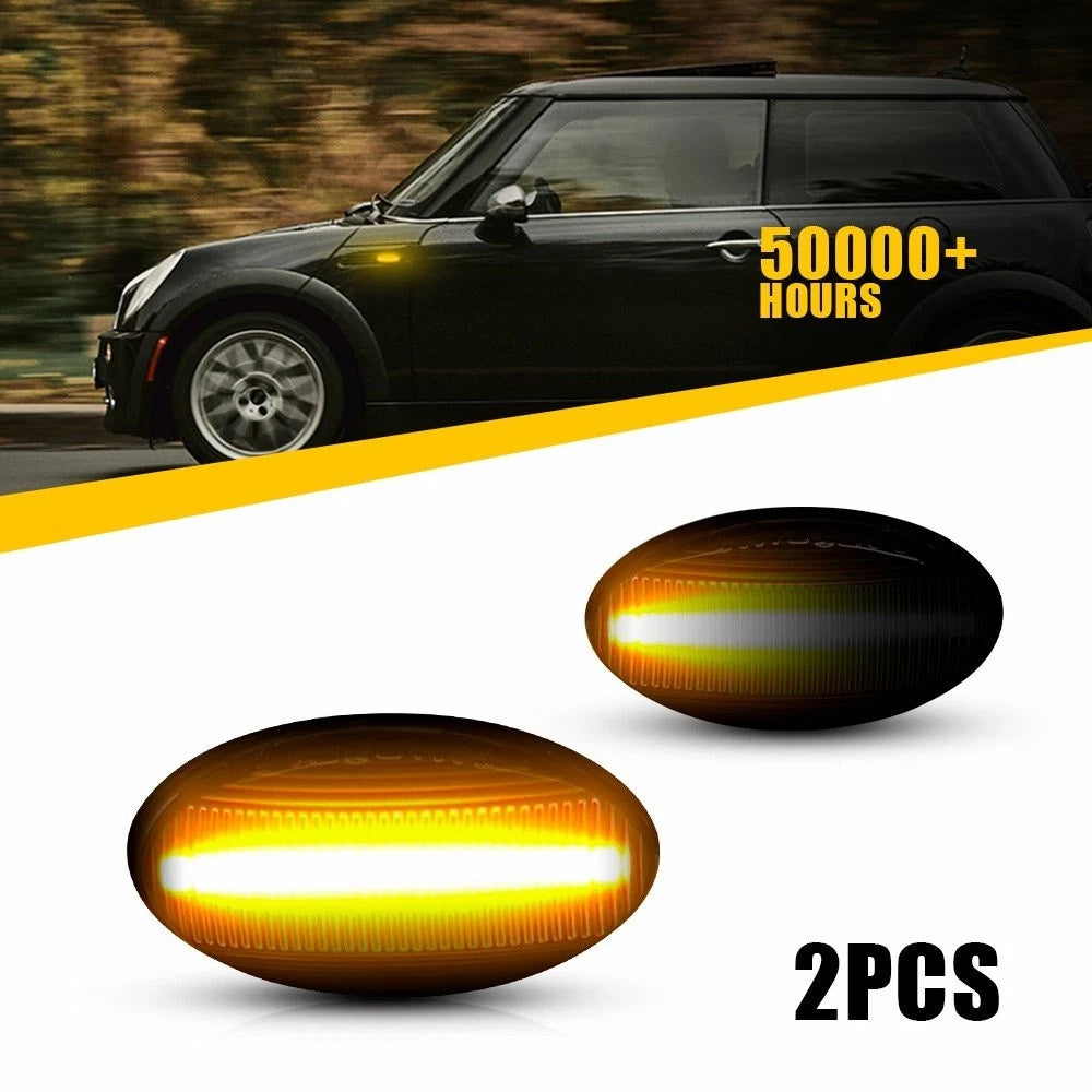 Dynamic Amber LED Side Marker Signal Lights for MINI R53 (2002–2006)