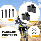 Handlebar Risers 7/8" Bar Clamp Kit for Honda Yamaha ATV Dirt Bike (30mm)