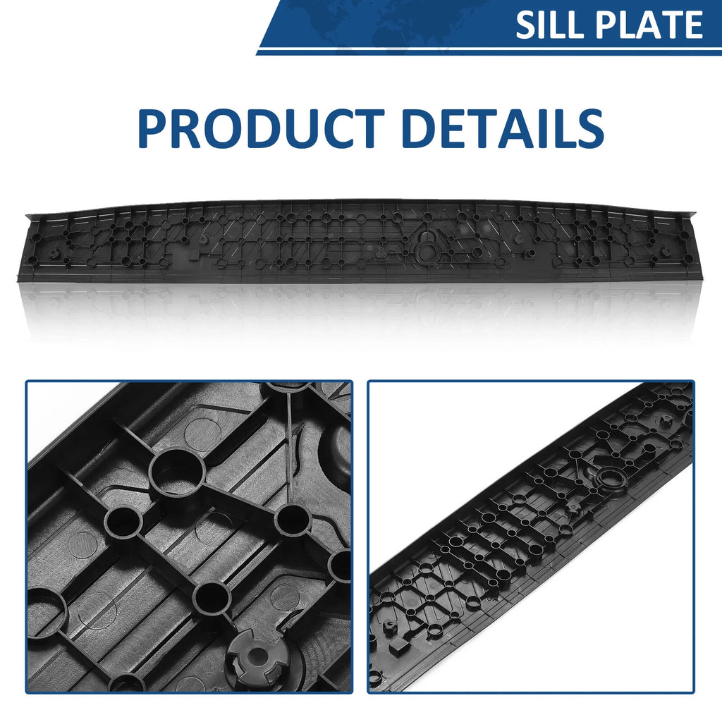 Rear Door Plate Panel Step Bumper Pad for Ford Transit-150/250/350/350HD (2015–2025)