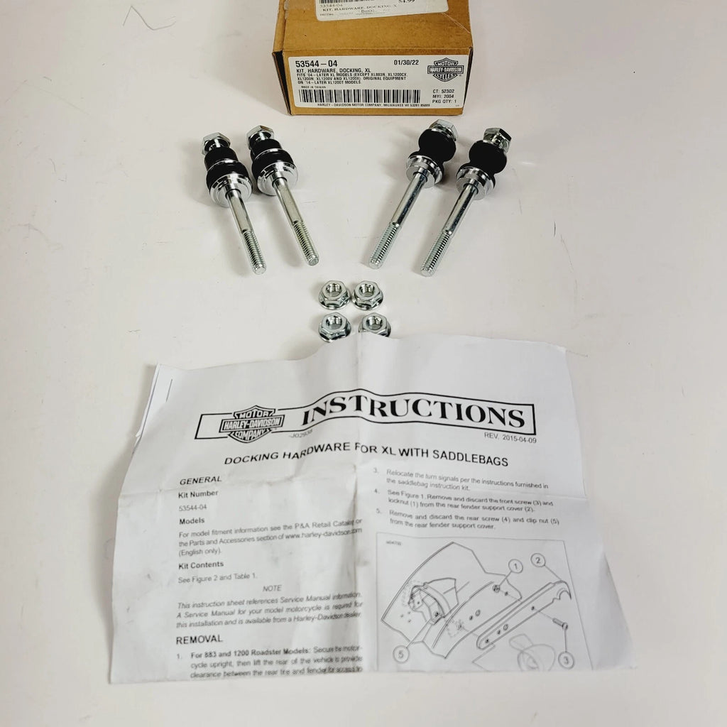 Docking Hardware Kit for Harley Davidson XL (2004–Present) 53544-04