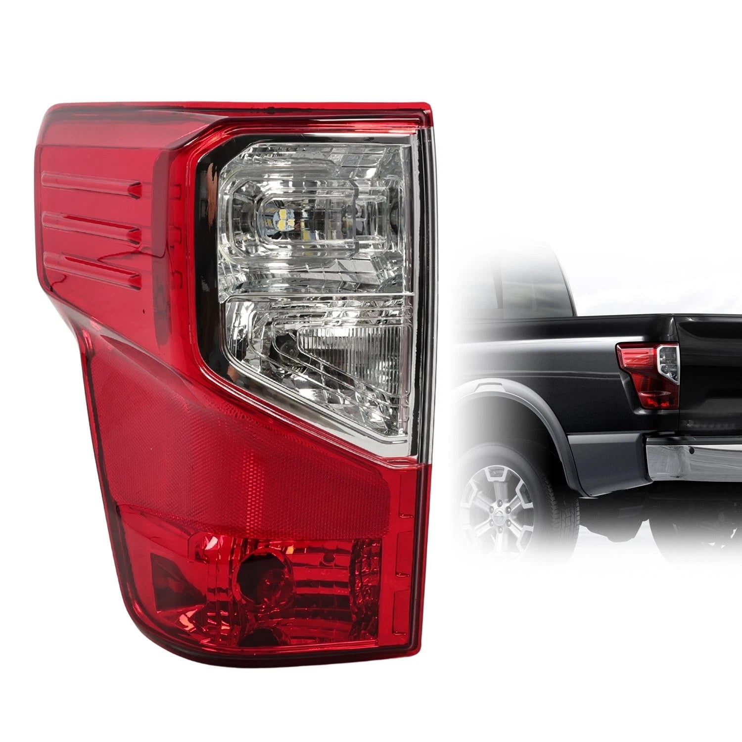 Rear Left Tail Light for Nissan Titan XD SL SV (2016–2023) w/Bulbs