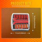 2 Magnetic LED Tail Lights for Tow Towing Trailer (Wireless USB Battery Operated)